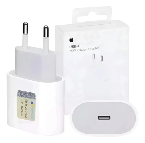 Carregador Adaptador Usb-c De 20w para iPhone Apple Branco A2465 - Distribuidor Autorizado 4