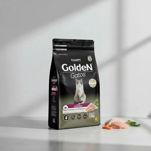 Alimento Golden Premium Especial para Gatos Castrados Sabor Frango 1 kg 3