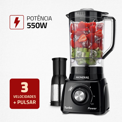 Liquidificador Turbo Power Mondial 550W - L-99 FB 2