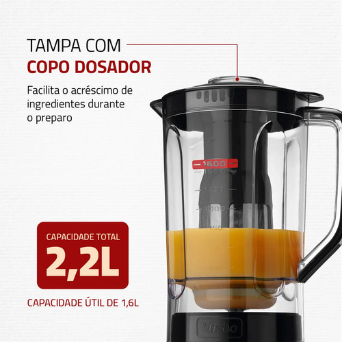 Liquidificador Turbo Power Mondial 550W - L-99 FB 5