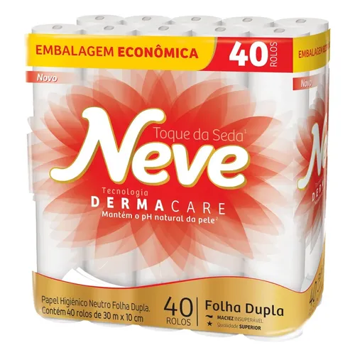 Papel higiênico Neve Toque da Seda folha dupla 30 m de 40 un 4