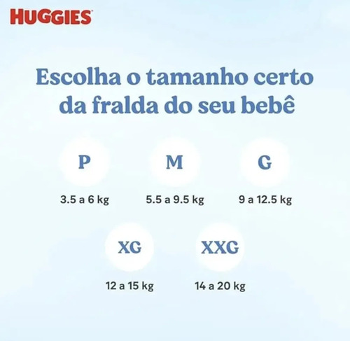 Fraldas descartáveis infantis com 42 unidades tripla proteção tamanho M Huggies 3