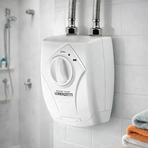 Aquecedor versatil 3 temperaturas Lorenzetti cor branco para pias e lavatórios 127v 5500w 5