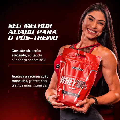 Whey 100% Pure Pouch Cookies 900g Integralmedica - Suplemento Nutritivo para Treinos de Alta Performance 6