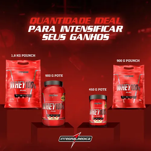 Whey 100% Pure Pouch Cookies 900g Integralmedica - Suplemento Nutritivo para Treinos de Alta Performance 7