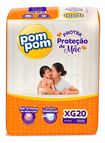 Fraldas Pom Pom Protek XG x 20 unidades