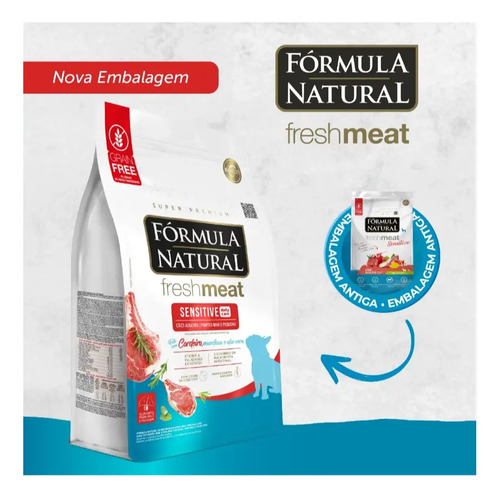 Ração P/caes Adultos Fresh Meat Sensitive Min E Peq 1kg 2