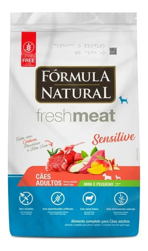 Ração P/caes Adultos Fresh Meat Sensitive Min E Peq 1kg 3