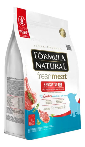Ração P/caes Adultos Fresh Meat Sensitive Min E Peq 1kg 5