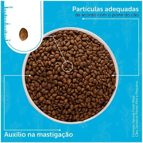 Ração P/caes Adultos Fresh Meat Sensitive Min E Peq 1kg 6