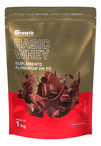 Basic Whey 1kg Growth Supplements - Chocolate 1