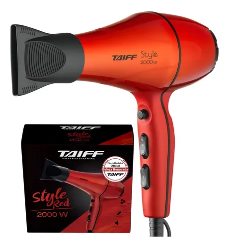 Secador de Cabelo Taiff Style Profissional 2000W Iônico Vermelho 3