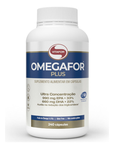 Suplemento Alimentar Omegafor Plus EPA e DHA 240 Cápsulas Vitafor