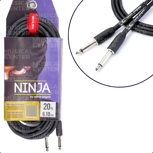 Cabo Santo Angelo Ninja Guitarra Violão Baixo P10 - 6,1 Metros 9