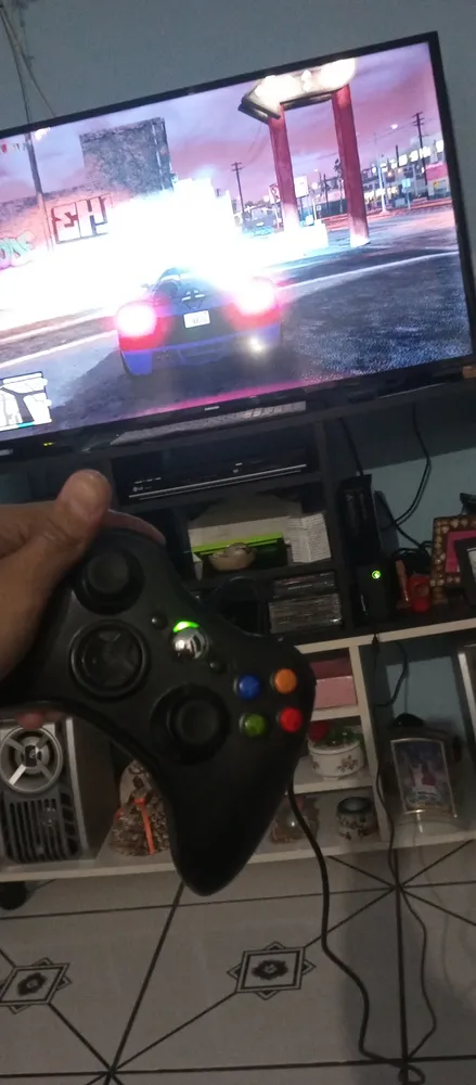 Controle Para Xbox 360 Com Fio USB e PC Preto Vibração Console Joystick Manete Gamepass Steam Tv Pc Android Pc Controle Pc Gamer - - Redfin 12