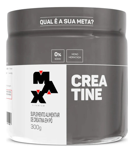 Kit 2x Creatina 300g Creatina Monohidratada Max Titanium Sem Sabor Alta Pureza 2