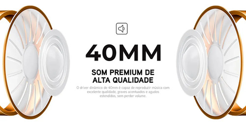 Fone De Ouvido Headphone Dapon H02D Bluetooth 5.1 Over-ear 22h Preto 9