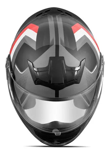 Capacete Robocop Stronger Faster Gladiator Etceter Fosco Cor Cinza/Vermelho Tamanho do capacete 56 4