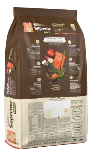 Ração Seca Quatree Supreme Gatos Adultos Castrados Salmão Batata 10kg 10