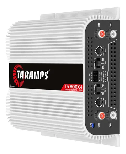 Modulo Taramps Ts 800 Rms Ts800x4 2 Ohms Amplificador 800w Entrada Rca E Fio T800 4 Canais Som Automotivo 4
