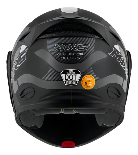 Capacete Robocop Escamoteável Fechado Mixs Gladiator Delta S Cor Cinza fosco Tamanho do capacete 56 5