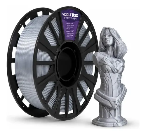 Filamento Pla Alumínio Vsilk Premium 1kg Impressoras 3D Nacional