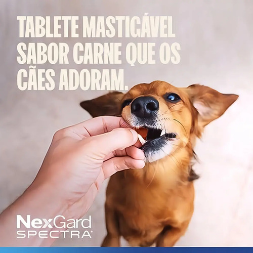 NexGard Spectra Antipulgas e Vermífugo Cães 30,1kg a 60kg 1 tablete 4