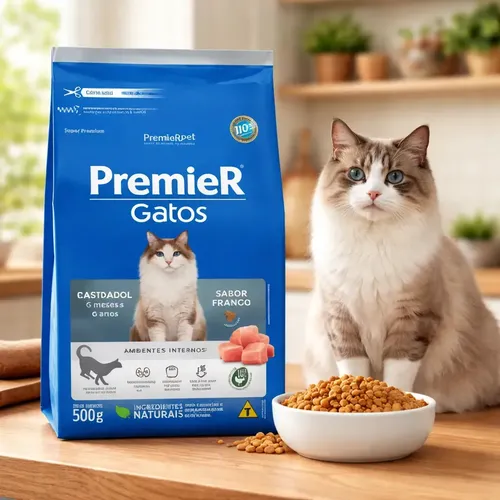 Ração Gatos Ad Cast 6 Meses A 6 Anos Frang 500 G 3