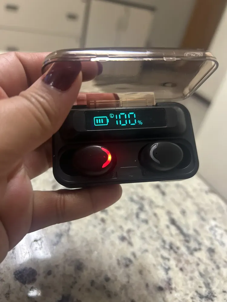 Fone De Ouvido Sem Fio Bluetooth F9-5 Pares Som Imersivo Powerbank Moderno Bateria Longa Duração Academia Compativel Com Todos Celulares — foto 15