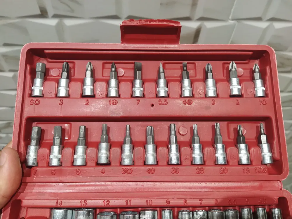 Kit Ferramentas Quicko 46 Peças Com Soquetes e Chaves Para Carro e Casa 15
