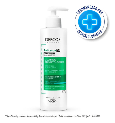 Shampoo Anticaspa para Normais a Oleosos com Selênio DS, DS Dercos Vichy, 300ml 2