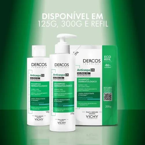 Shampoo Anticaspa para Normais a Oleosos com Selênio DS, DS Dercos Vichy, 300ml 9