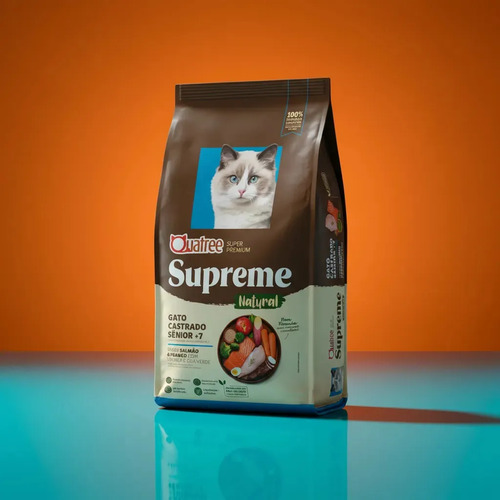 Ração Quatree Supreme Gatos Castrados Senior +7 10,1kg 10