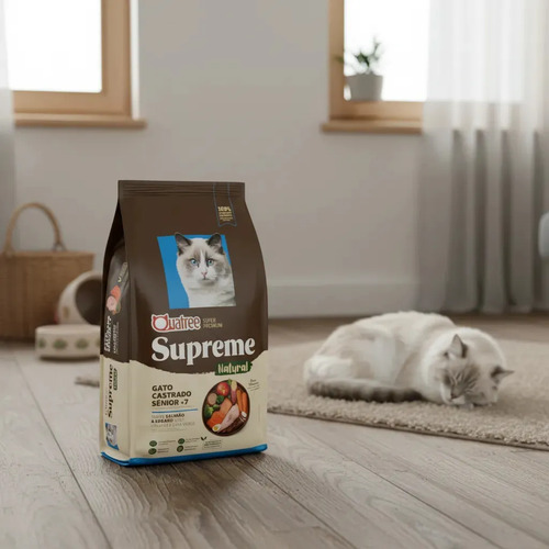 Ração Quatree Supreme Gatos Castrados Senior +7 10,1kg 7
