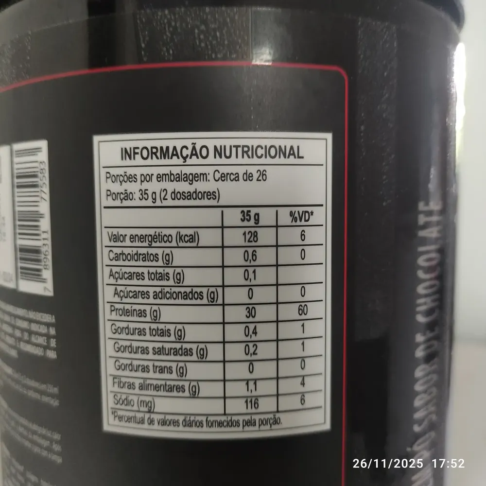 Darkness Carnibol Proteína Ultra Concentrada Chocolate - 900g 13
