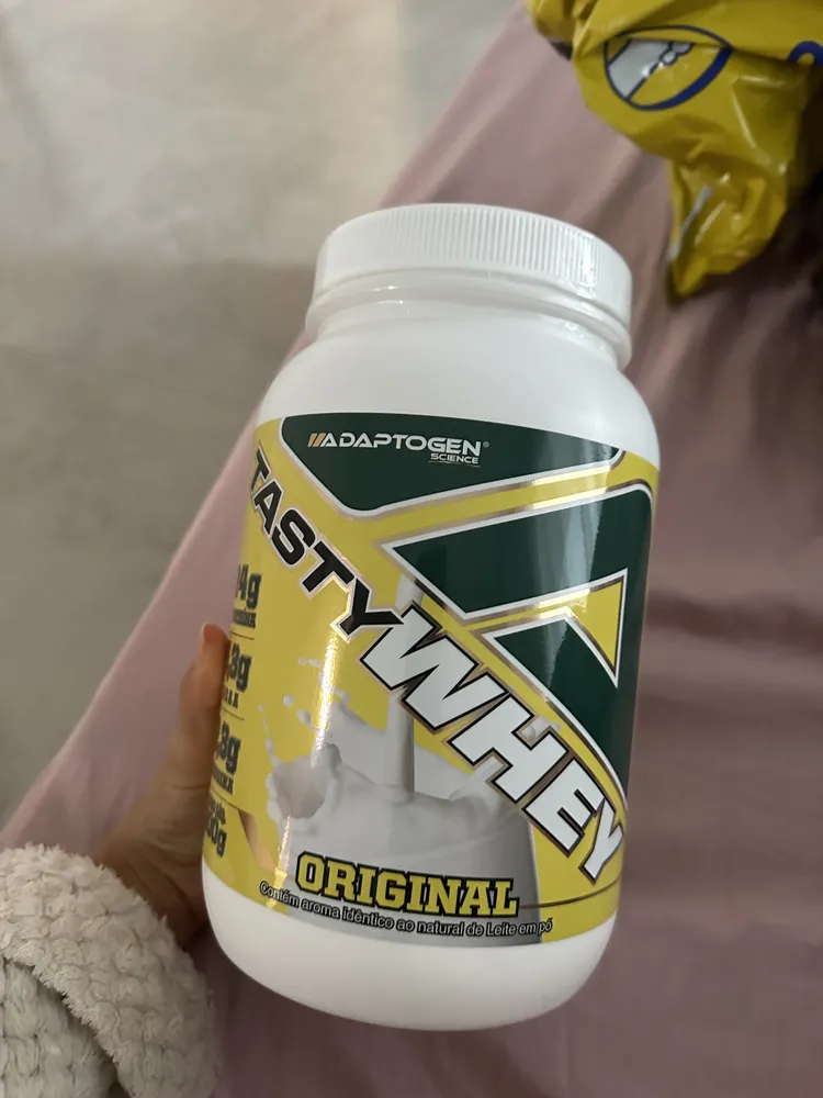 Suplemento Tasty Whey 3w Gourmet Whey Protein Adaptogen Science Pote 900g Sabor Chiclete 13