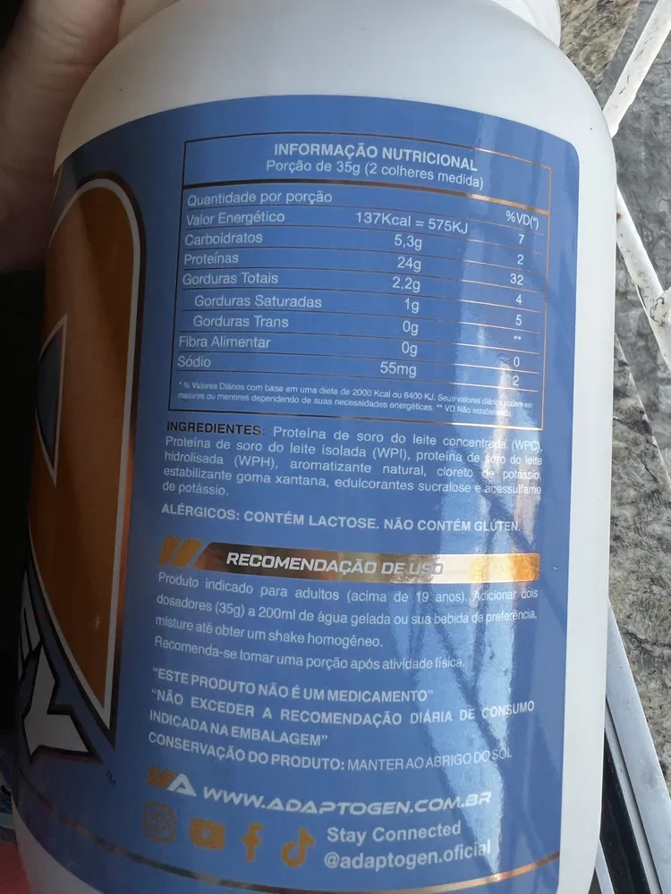 Suplemento Tasty Whey 3w Gourmet Whey Protein Adaptogen Science Pote 900g Sabor Chiclete 8