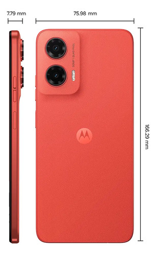 Smartphone Motorola Moto G35 5g - 256gb 12gb (4gb Ram+8gb Ram Boost) E Camera 50mp Com Ai Nfc Tela 6.7 Com Superbrilho - Coral - Vegan Leather 7