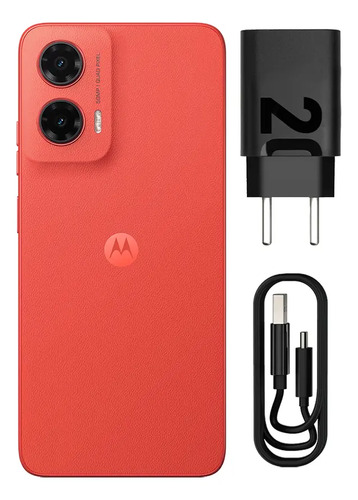 Smartphone Motorola Moto G35 5g - 256gb 12gb (4gb Ram+8gb Ram Boost) E Camera 50mp Com Ai Nfc Tela 6.7 Com Superbrilho - Coral - Vegan Leather 8