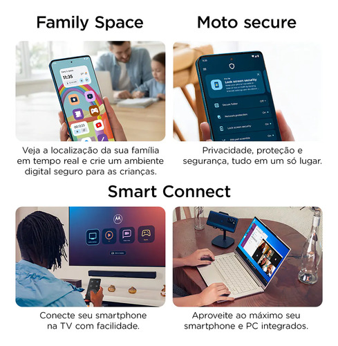 Smartphone Motorola Moto G35 5g - 256gb 12gb (4gb Ram+8gb Ram Boost) E Camera 50mp Com Ai Nfc Tela 6.7 Com Superbrilho - Coral - Vegan Leather 9