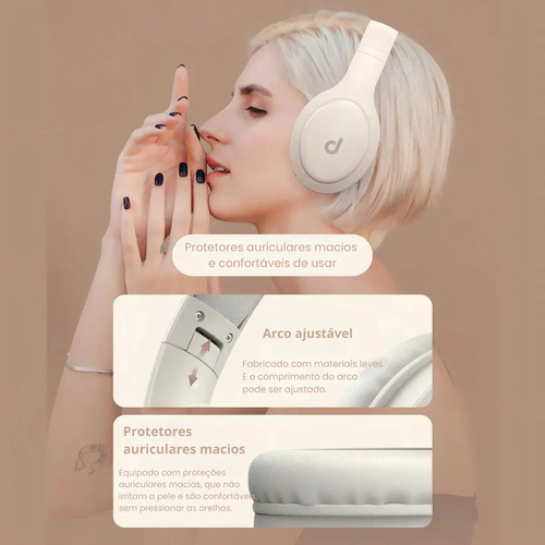 Fone De Ouvido Headphone Dapon H02d Bluetooth 5.1 Over-ear 22 Horas De Bateria Cor Azul 6
