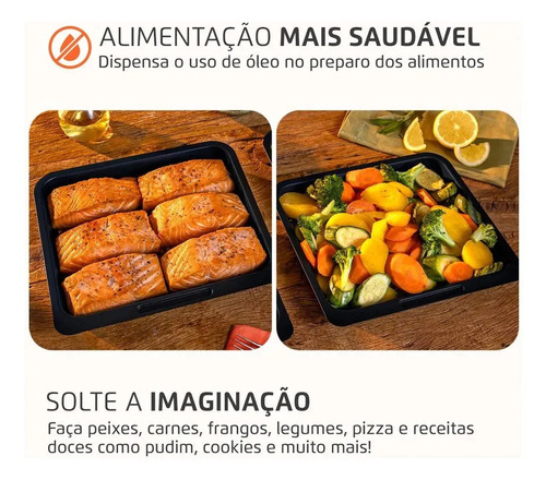 Fritadeira Elétrica AFON-12L-BG Forno Oven 12 Litros Preto Mondial 6