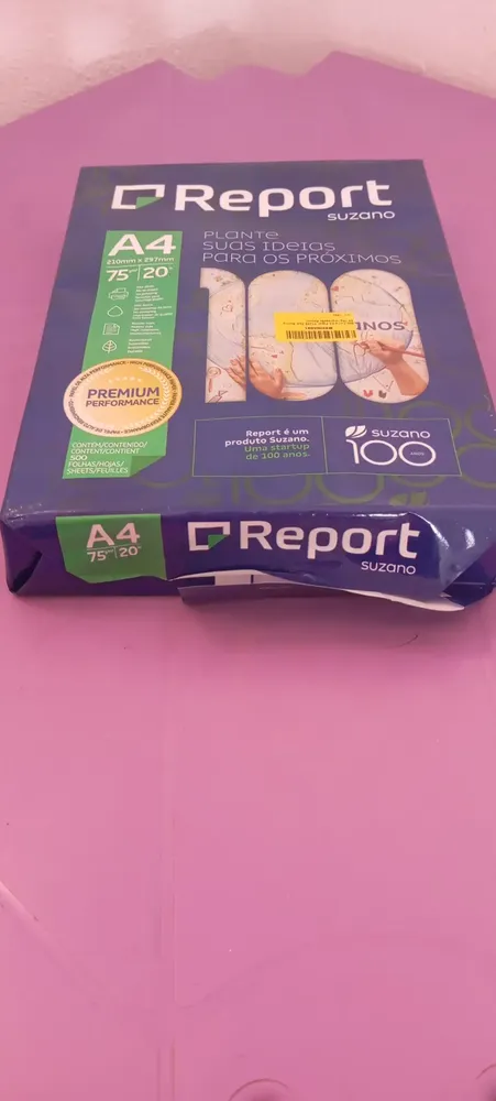Papel Sulfite A4 Report 2500 Folhas Premium 5 Resmas 75g 10