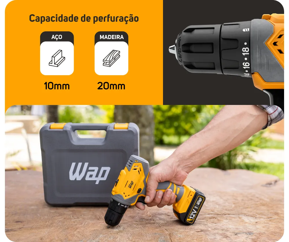 Parafusadeira E Furadeira De Impacto Wf 12k3.2 Wap 15