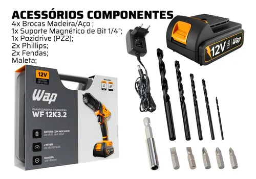 Parafusadeira E Furadeira De Impacto Wf 12k3.2 Wap 4