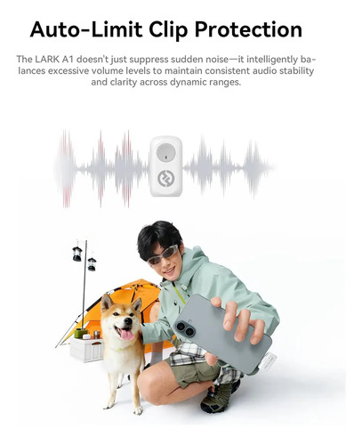 Hollyland Lark A1 Combo - Mini microfone sem fio para iPhone e Android (2 Tx + USB-C Rx + Ios Rx + estojo de carregamento), microfone magnético para YouTube, TikTok, podcasts e vlogs (branco) 5