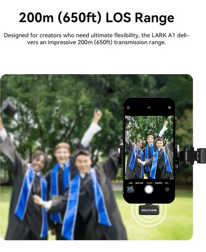 Hollyland Lark A1 Combo - Mini microfone sem fio para iPhone e Android (2 Tx + USB-C Rx + Ios Rx + estojo de carregamento), microfone magnético para YouTube, TikTok, podcasts e vlogs (branco) 7