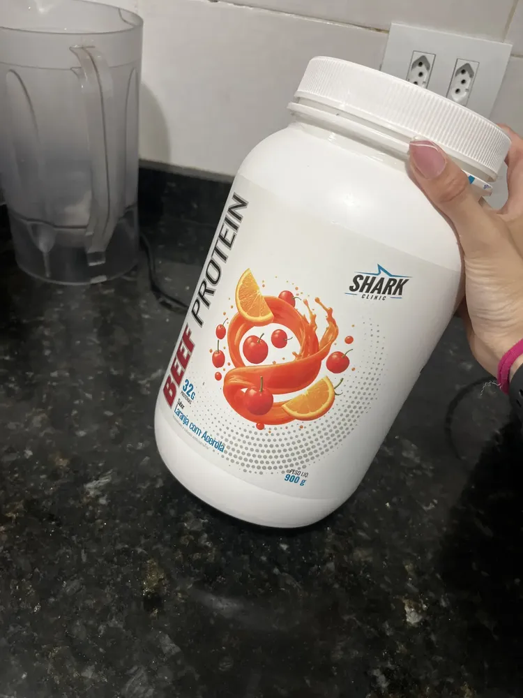 Beef Protein Zero Lactose da Shark Pro Sabor Laranja com Acerola 900g 10