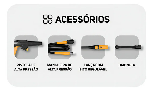 Lavadora de Alta Pressão Compacta WAP WL 1800 1400W 1500PSI 360L/h 220V 4