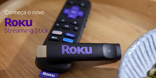 Roku Streaming Stick 2025 Para Tv Hd/fhd Controle Por Voz Preto De Voz 3ª geração 3840BR 10